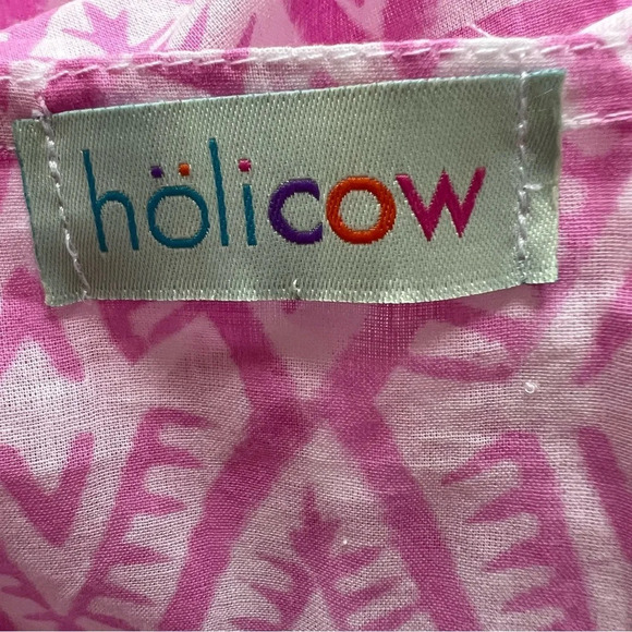 Holicow block print tassel trim caftan beach cover up 17857 - Picture 8 of 8